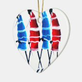 Happy People Masai Warriors Walking Art Print Keramisch Ornament (Links)