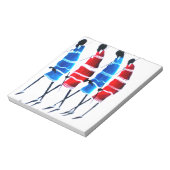 Happy People Masai Warriors Walking Art Print Notitieblok (Linkerzijde)