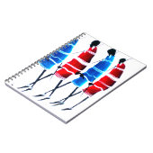 Happy People Masai Warriors Walking Art Print Notitieboek (Linkerzijde)