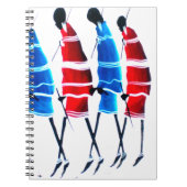 Happy People Masai Warriors Walking Art Print Notitieboek (Voorkant)
