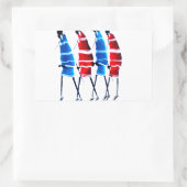 Happy People Masai Warriors Walking Art Print Rechthoekige Sticker (Tas)
