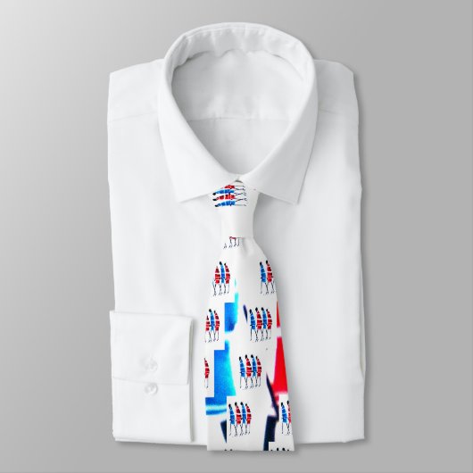 Happy People Masai Warriors Walking Art Print Stropdas (Gebonden)