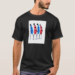 Happy People Masai Warriors Walking Art Print T-shirt