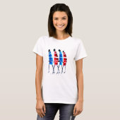 Happy People Masai Warriors Walking Art Print T-shirt (Voorkant volledig)