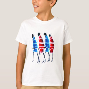 Happy People Masai Warriors Walking Art Print T-shirt