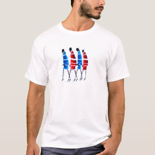 Happy People Masai Warriors Walking Art Print T-shirt