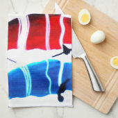 Happy People Masai Warriors Walking Art Print Theedoek (Quarter Fold)