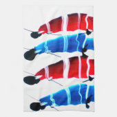 Happy People Masai Warriors Walking Art Print Theedoek (Verticaal)