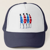 Happy People Masai Warriors Walking Art Print Trucker Pet (Voorkant)