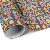 Happy People Play Pickleball Cadeaupapier (Rol Hoek)