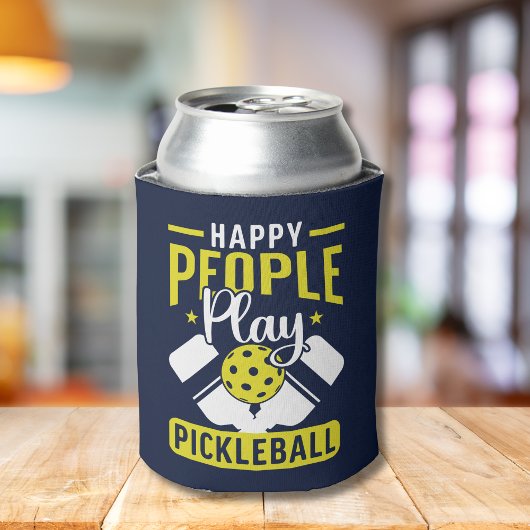 Happy People Play Pickleball Funny Pickleball Blikjeskoeler