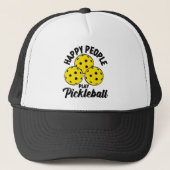 Happy People Play Pickleball funny pickleball Trucker Pet (Voorkant)
