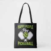 Happy People Play Pickleball Tote Bag (Voorkant)