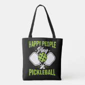 Happy People Play Pickleball Tote Bag (Achterkant)