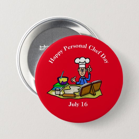 Happy Personal Chef Day Button (Voorkant /achterkant)