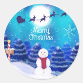 Happy Persoonlijke kerstman Ronde Sticker (Voorkant)