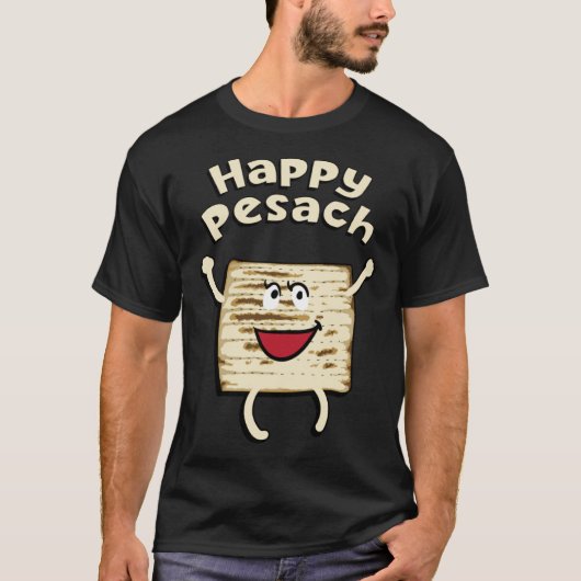 Happy Pesach Passover Jewish Holiday Hebrew Yiddis T-shirt (Voorkant)