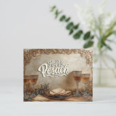 Happy Pesach Pesach Joods Briefkaart (Staand voorkant)