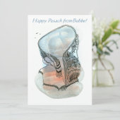 Happy Pesach uit Bubbe Passover Flat Feestdagenkaart (Staand voorkant)
