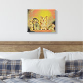 Happy Pet artwork Canvas Afdruk (Insitu (Slaapkamer))