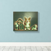Happy Pet artwork Canvas Afdruk (Insitu (Houten vloer))