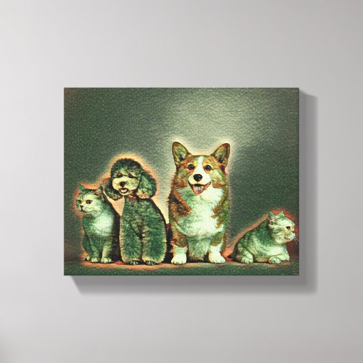 Happy Pet artwork Canvas Afdruk (Voorkant)