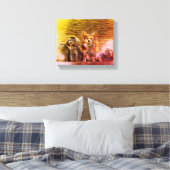 Happy Pet artwork Canvas Afdruk (Insitu (Slaapkamer))
