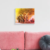 Happy Pet artwork Canvas Afdruk (Insitu (Woonkamer))