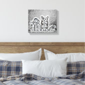 Happy Pet artwork Canvas Afdruk (Insitu (Slaapkamer))