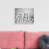 Happy Pet artwork Canvas Afdruk (Insitu (Woonkamer))