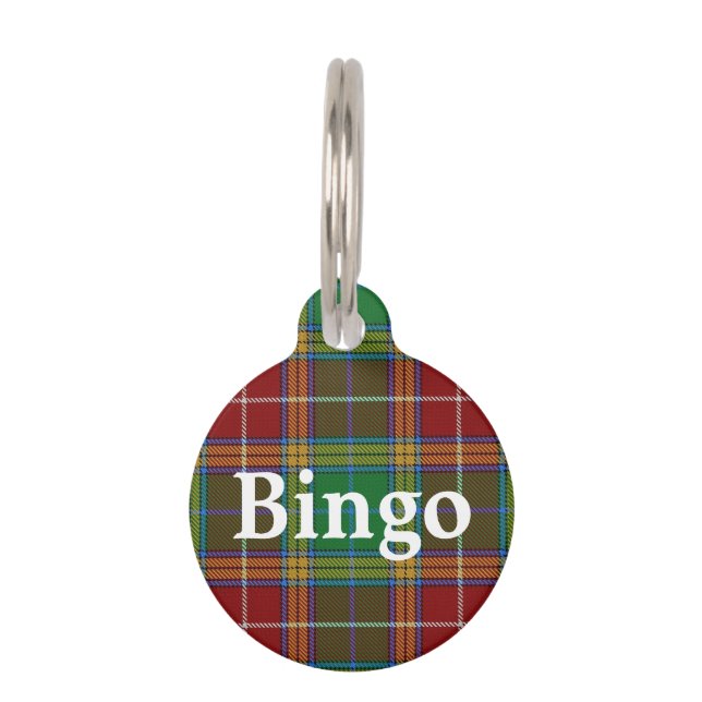 Happy Pet Clan Baxter Tartan Pset Huisdierpenning (Voorkant)