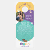 Happy Pet Family Pet Care, Grooming Blue Deurhanger (Achterkant)