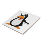 Happy pguin animation cartoon illustratie tegeltje (Zijkant)