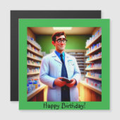 Happy Pharmacist Magnetische Kaart (Voorkant / Achterkant)