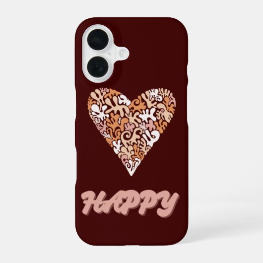 HAPPY phone case iPhone 16 Hoesje (Achterkant)