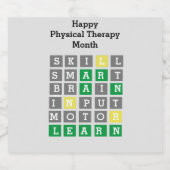Happy Physical Therapy Month Custom Wordle Bier Etiket (Enkel label)