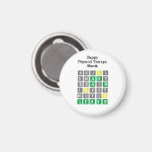 Happy Physical Therapy Month Custom Wordle Magnet (Voorkant / Achterkant)