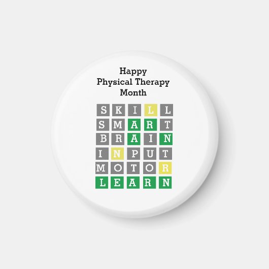 Happy Physical Therapy Month Custom Wordle Magnet (Voorkant)