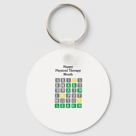 Happy Physical Therapy Month Custom Wordle Sleutelhanger (Voorkant)