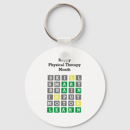 Happy Physical Therapy Month Custom Wordle Sleutelhanger (Voorkant)