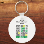 Happy Physical Therapy Month Custom Wordle Sleutelhanger (Voorkant)