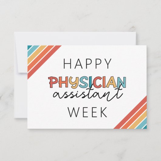 Happy Physician Assistant Week Bedankkaart (Voorkant)