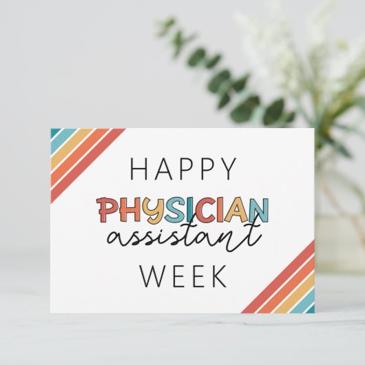 Happy Physician Assistant Week Bedankkaart (Staand voorkant)