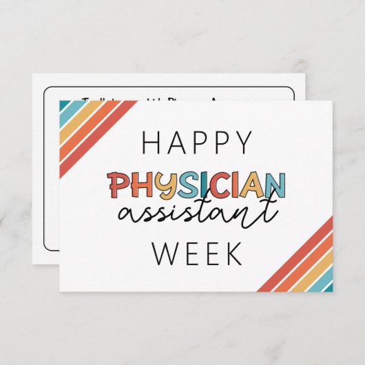 Happy Physician Assistant Week Bedankkaart (Voorkant / Achterkant)