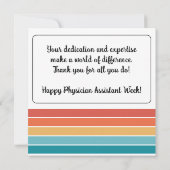 Happy Physician Assistant Week Bedankkaart (Achterkant)