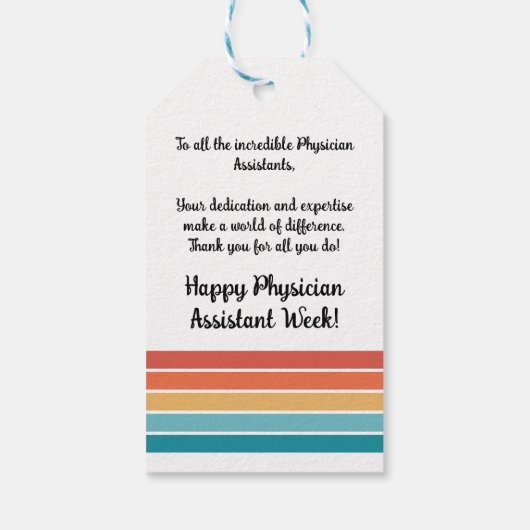 Happy Physician Assistant Week Cadeaulabel (Achterkant)