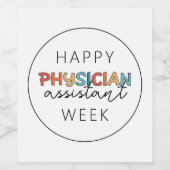 Happy Physician Assistant Week Wijn Etiket (Enkel label)