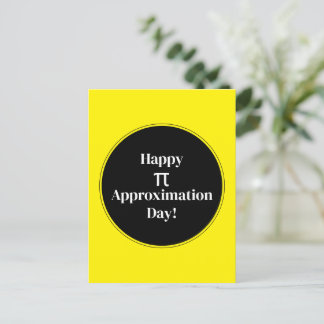 Happy PI benaderingsdag 22 juli Wiskunde Nerd Briefkaart