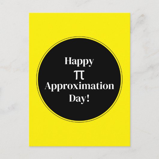 Happy PI benaderingsdag 22 juli Wiskunde Nerd Briefkaart (Voorkant)