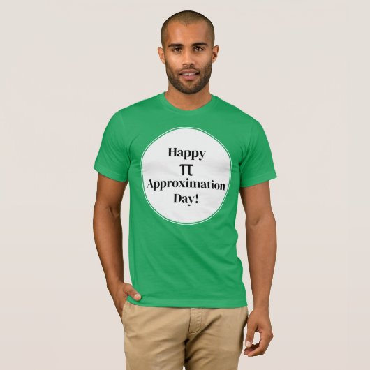 Happy PI benaderingsdag 22 juli Wiskunde Nerd T-shirt (Voorkant volledig)